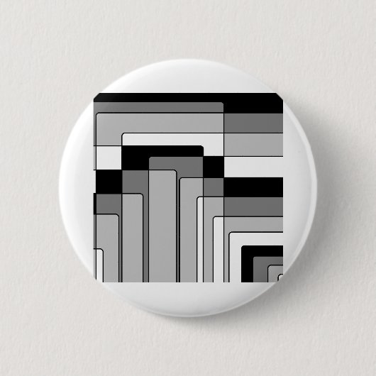 Abstrakte Schwarz-Weiß-Rechtecke Button (Vorderseite)
