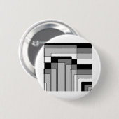 Abstrakte Schwarz-Weiß-Rechtecke Button (Vorne & Hinten)