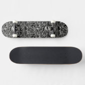 Abstrakte Schwarz-Weiß-Skateboard Skateboard (Horizontal)