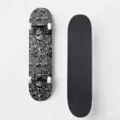 Abstrakte Schwarz-Weiß-Skateboard Skateboard (Vorderseite)
