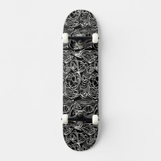 Abstrakte Schwarz-Weiß-Skateboard Skateboard