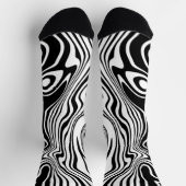 Abstrakte Schwarz-Weiß-Socken - Farbe auswählen Socken (Oben)