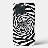 Abstrakte Schwarz-Weiß-Spiralen Case-Mate iPhone Hülle (Rückseite)
