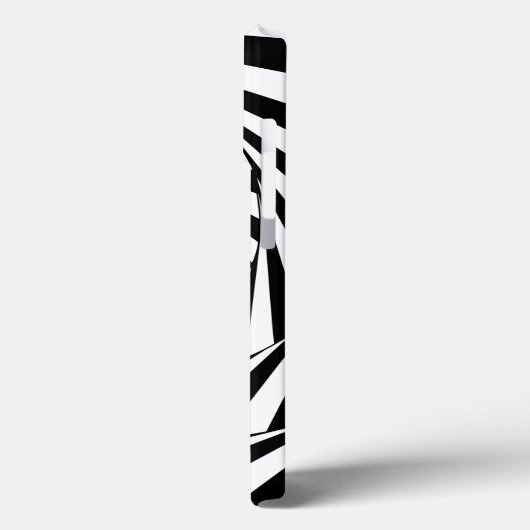 Abstrakte Schwarz-Weiß-Spiralen Case-Mate iPhone Hülle (Rückseite / Links)
