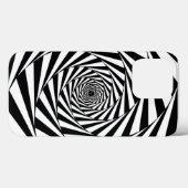 Abstrakte Schwarz-Weiß-Spiralen Case-Mate iPhone Hülle (Rückseite (Horizontal))