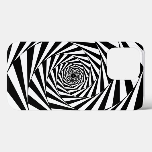Abstrakte Schwarz-Weiß-Spiralen Case-Mate iPhone Hülle (Rückseite (Horizontal))