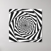 Abstrakte Schwarz-Weiß-Swirt Leinwanddruck (Vorderseite)