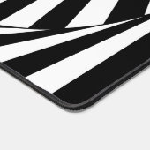 Abstrakte Schwarz-Weiß-Swirt Schreibtischunterlage (Ecke)