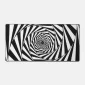 Abstrakte Schwarz-Weiß-Swirt Schreibtischunterlage (Vorderseite)