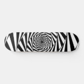 Abstrakte Schwarz-Weiß-Swirt Skateboard (Horizontal)