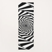 Abstrakte Schwarz-Weiß-Swirt Yogamatte (Vorderseite)