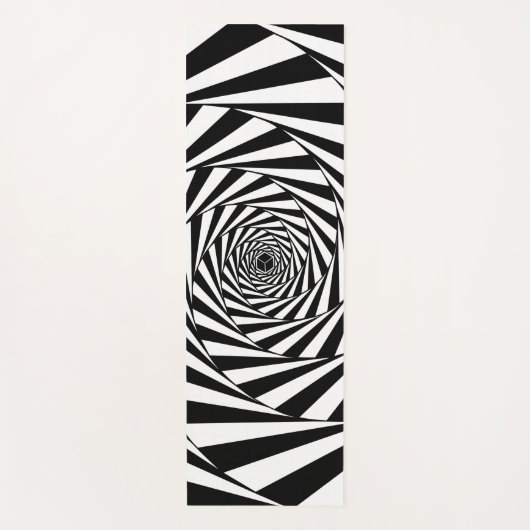 Abstrakte Schwarz-Weiß-Swirt Yogamatte (Vorderseite)
