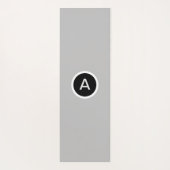 Abstrakte Schwarz-Weiß-Swirt Yogamatte (Rückseite)