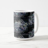 Abstrakte Schwarz-Weiß-Tasse Kaffeetasse (VorderseiteRechts)