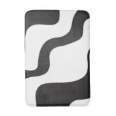 Abstrakte Schwarz-Weiß-Wave-Technik Badematte (Vorderseite Vertikal)
