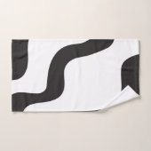 Abstrakte Schwarz-Weiß-Wave-Technik Badhandtuch Set (Handtuch)