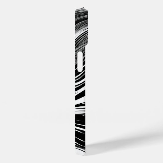 Abstrakte Schwarz-Weiß-Welle Case-Mate iPhone Hülle (Rückseite / Rechts)
