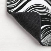 Abstrakte Schwarz-Weiß-Welle Mousepad (Ecke)