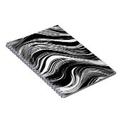 Abstrakte Schwarz-Weiß-Welle Notizblock (Rechte Seite)