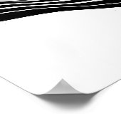 Abstrakte Schwarz-Weiß-Welle Poster (Ecke)