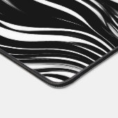 Abstrakte Schwarz-Weiß-Welle Schreibtischunterlage (Ecke)