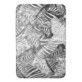 Abstrakte Schwarz-Weiß-Zebra-Kunst Badematte (Vorderseite Vertikal)