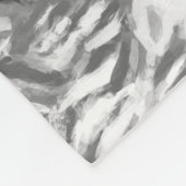 Abstrakte Schwarz-Weiß-Zebra-Kunst Fleecedecke (Ecke)