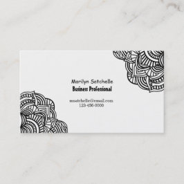 Abstrakte Schwarz-Weiß-Zeit Visitenkarte