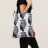 Abstrakte Schwarz-Weiß-Zentangle-Tasche Tasche (Von Nahem)
