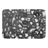 Abstrakte Schwarz-weiße Agode Badematte (Vorderseite)