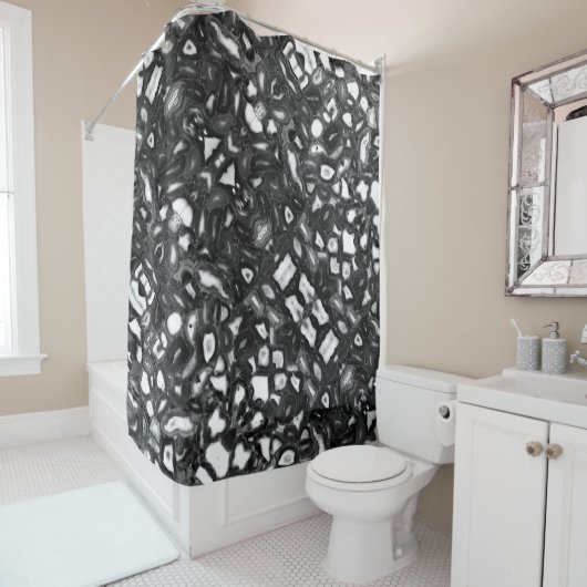 Abstrakte Schwarz-weiße Agode Duschvorhang (Beispiel)