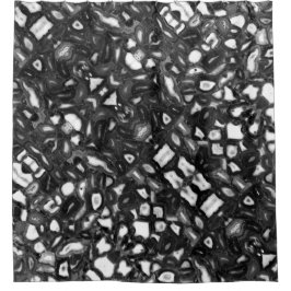 Abstrakte Schwarz-weiße Agode Duschvorhang