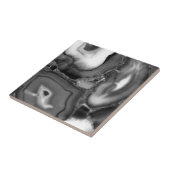 Abstrakte Schwarz-weiße Agode Fliese (Seite)