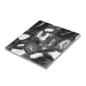 Abstrakte Schwarz-weiße Agode Fliese (Seite)