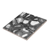 Abstrakte Schwarz-weiße Agode Fliese (Seite)