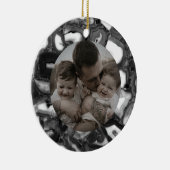 Abstrakte Schwarz-weiße Agode Keramik Ornament (Rechts)