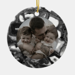 Abstrakte Schwarz-weiße Agode Keramik Ornament