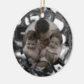 Abstrakte Schwarz-weiße Agode Keramik Ornament (Links)