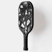 Abstrakte Schwarz-weiße Agode Pickleball Schläger (Links)