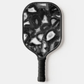 Abstrakte Schwarz-weiße Agode Pickleball Schläger (Rückseite)
