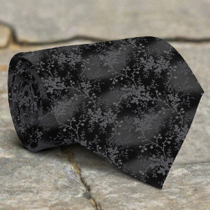 Abstrakte Schwarz-weiße Blätter Wiederholen des En Krawatte