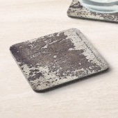 Abstrakte, schwarz-weiße (gekrönte Wand) Loft Getränkeuntersetzer (Linke Seite)