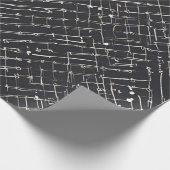 Abstrakte Schwarz-weiße Gemusterte Moderne Geschenkpapier (Ecke)