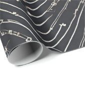 Abstrakte Schwarz-weiße Gemusterte Moderne Geschenkpapier (Rolleneckpunkt)