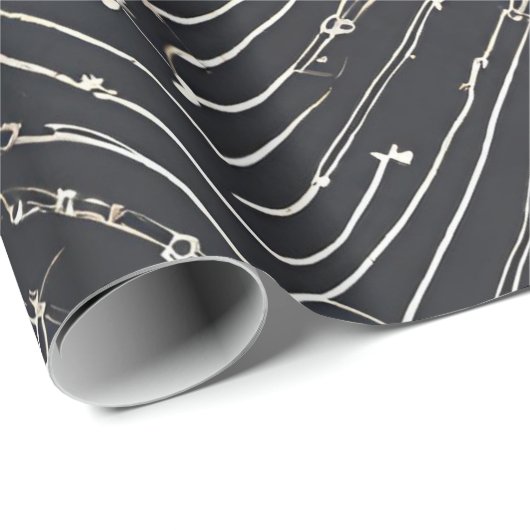 Abstrakte Schwarz-weiße Gemusterte Moderne Geschenkpapier (Rolleneckpunkt)