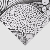 Abstrakte schwarz-weiße geometrische Kritzelei (3) Seidenpapier (Detail)