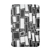 Abstrakte Schwarz-weiße geometrische Tiles Badematte (Vorderseite Vertikal)