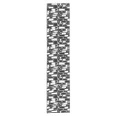 Abstrakte Schwarz-weiße geometrische Tiles Kurzer Tischläufer (Vorderseite)