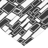 Abstrakte Schwarz-weiße geometrische Tiles Kurzer Tischläufer (Ecke)