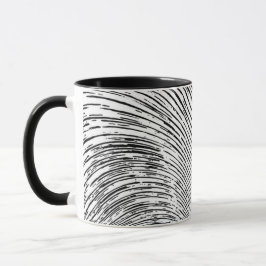 Abstrakte Schwarz-weiße Kaffee-Tasse Tasse